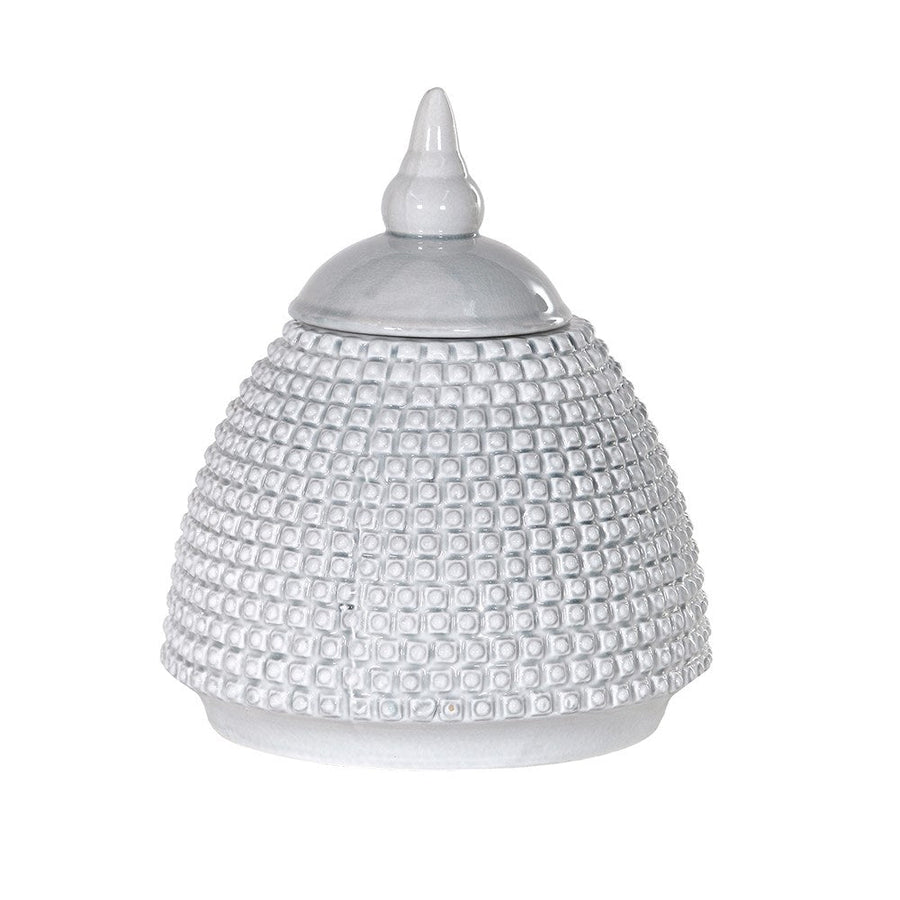 Grey Domed Ceramic Bobble Jar