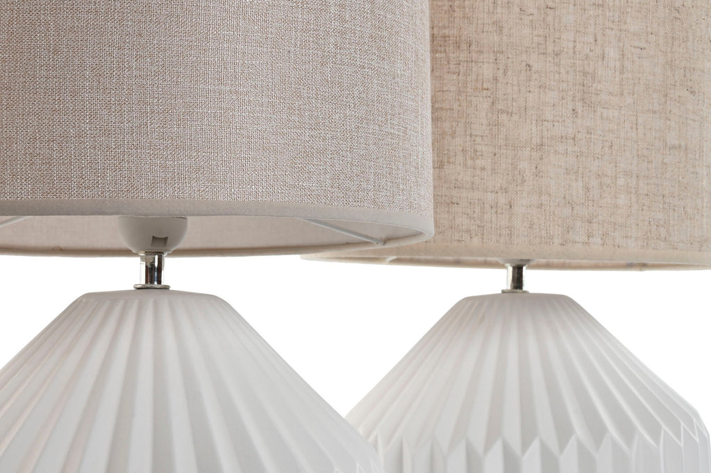 Grey Linen Shade Table Lamp - LUXONAS