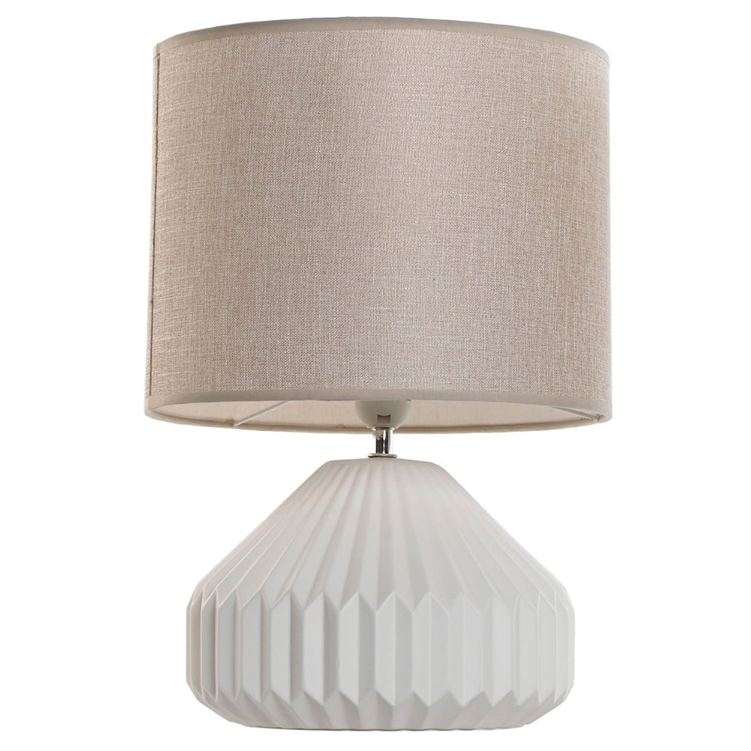 Grey Linen Shade Table Lamp - LUXONAS