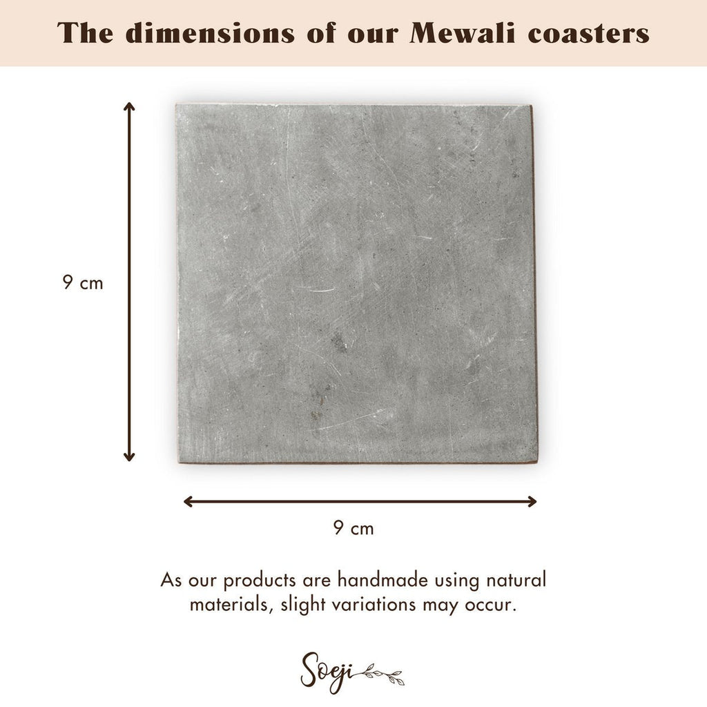 Grey Marble Coasters – Square Glass Coasters – Coasters for Mugs – Handmade Coasters Set of 4 or 8 MEWALI (grey) - LUXONAS HOME