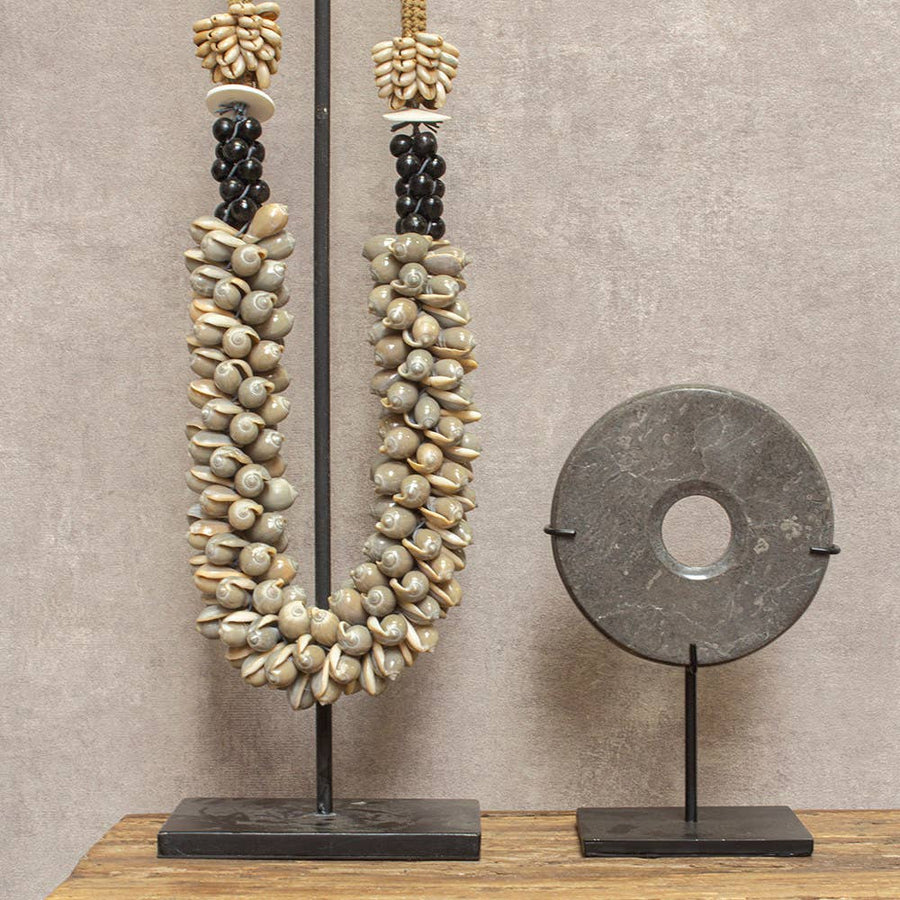 Grey Marble on Metal Stand