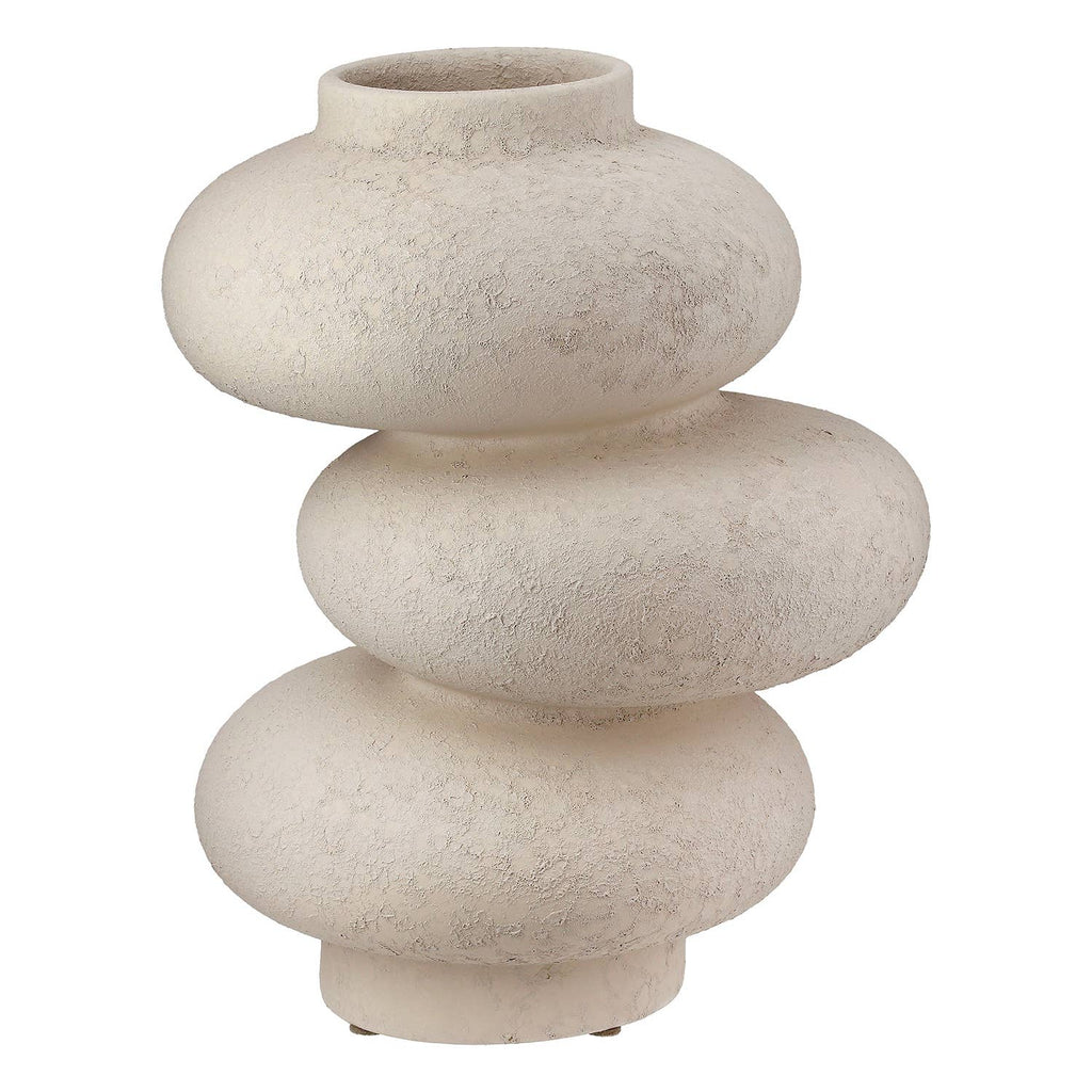 Grey Matte Stone Vase - LUXONAS HOME
