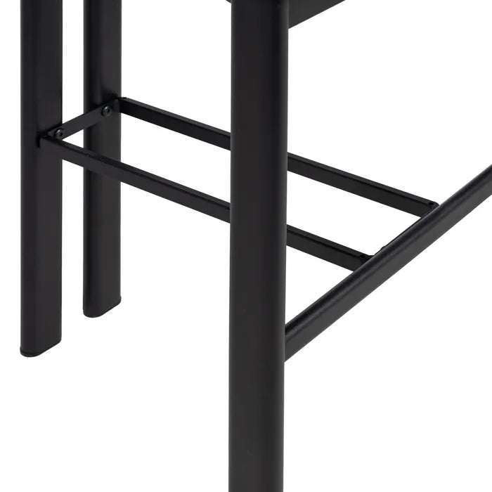 Grey Metal Fabric Stool - LUXONAS