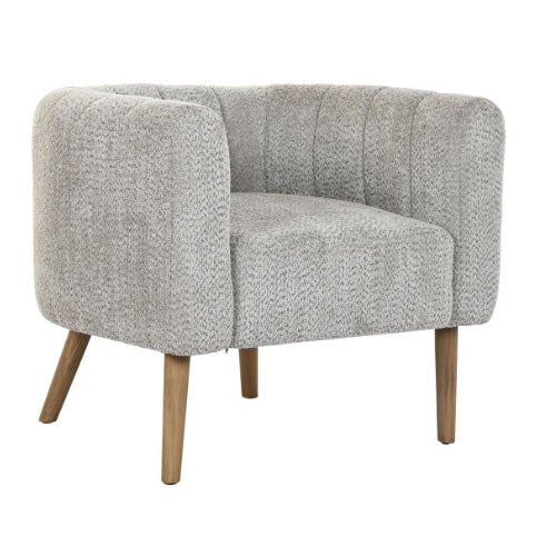 Grey Polyester Armchair - Stylish Comfort for Urban Spaces - LUXONAS
