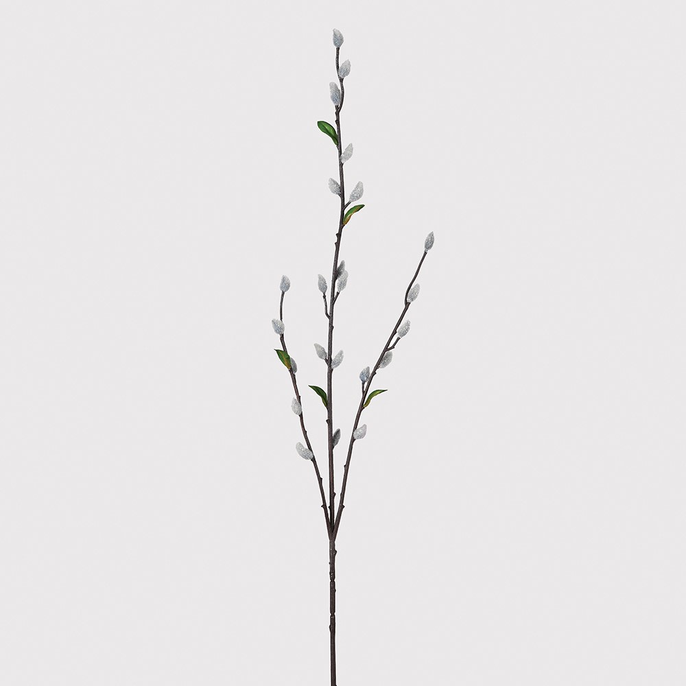 Grey Pussy Willow Spray with Leaves - LUXONAS