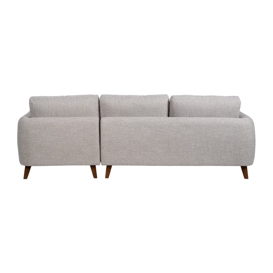 Grey Woven L-Shape Fabric Sofa