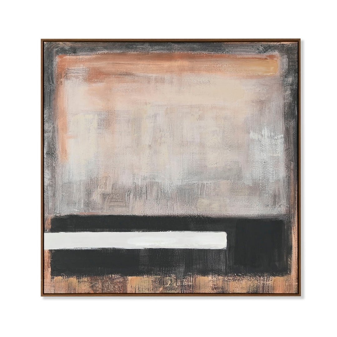 Hand Painted Brown Abstracts Wall Art Jude - LUXONAS