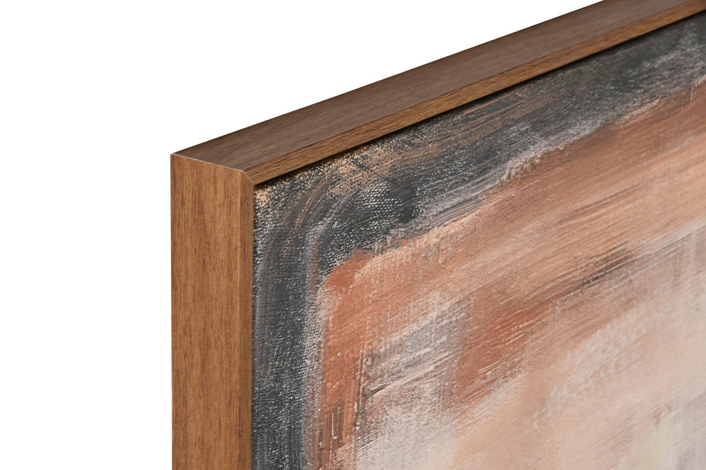Hand Painted Brown Abstracts Wall Art Sude - LUXONAS