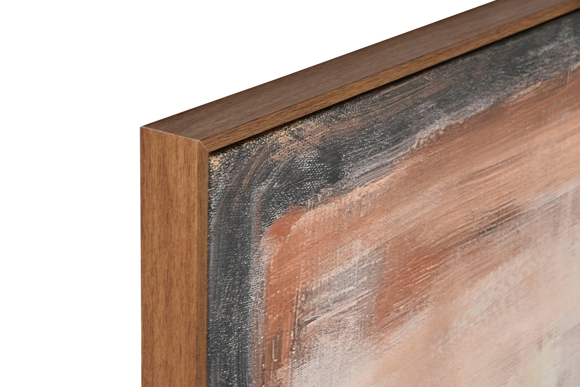 Hand Painted Brown Abstracts Wall Art Sude - LUXONAS