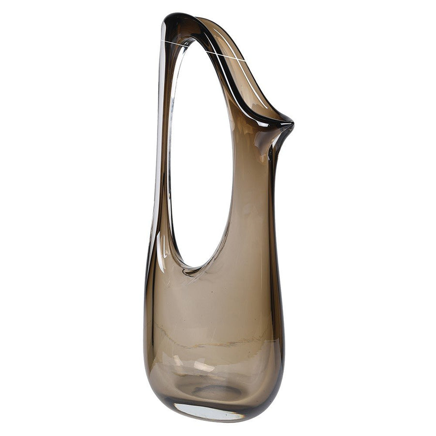 Handcrafted Sepia Glass Sculpture