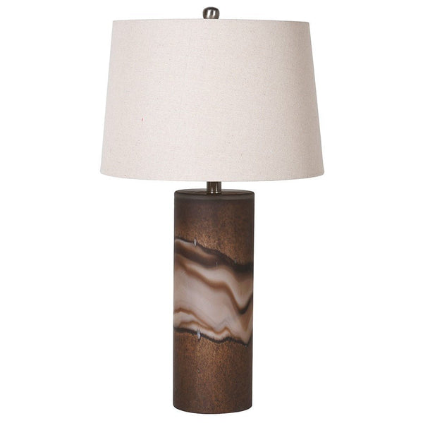 Handmade Brown Glass Table Lamp