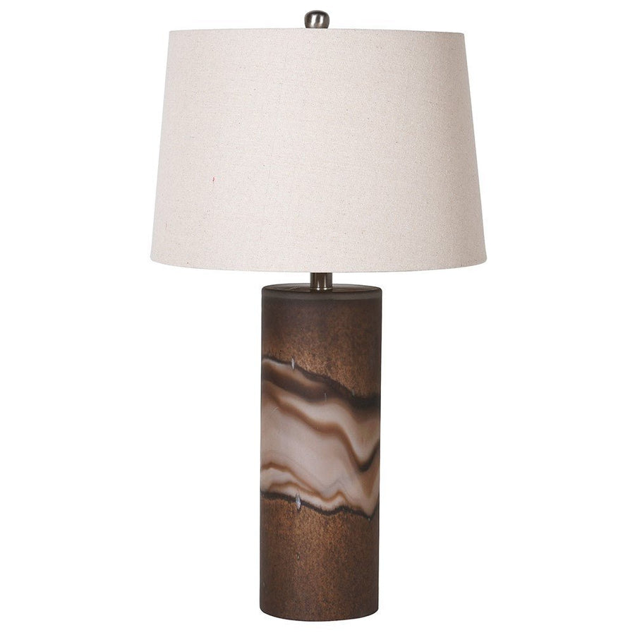 Handmade Brown Glass Table Lamp