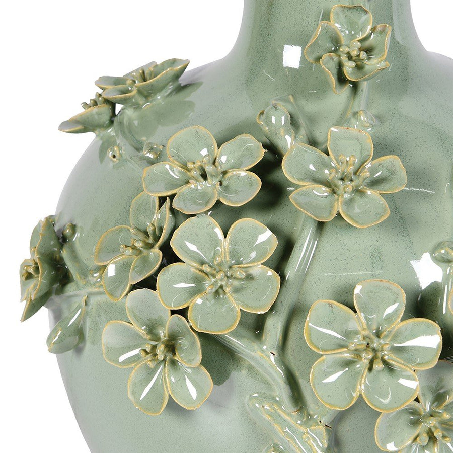 Handmade Celadon Blossom Vase