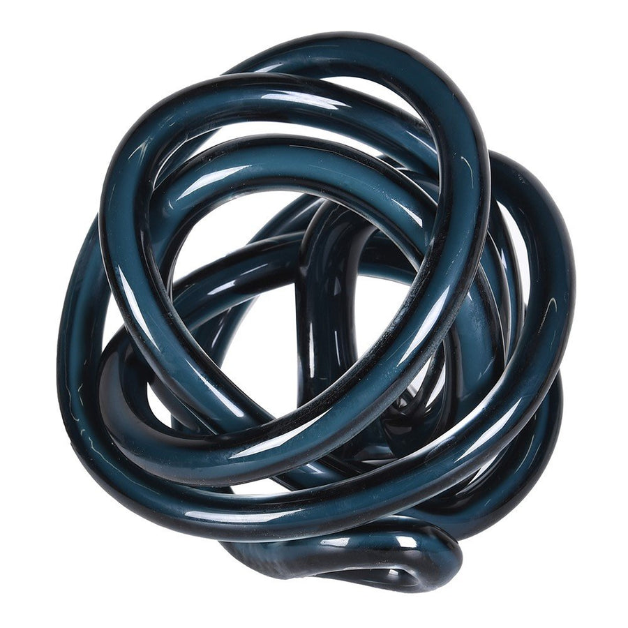 Handmade Navy Blue Glass Knot