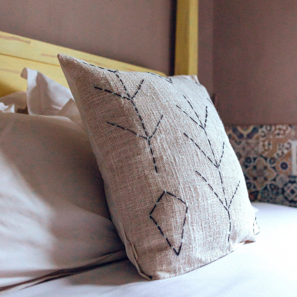 Handwoven Pillow Case SERAJA 40x40 or 50x50 cm Decorative Cushion Cover Sofa Cushion Made of Cotton - LUXONAS HOME