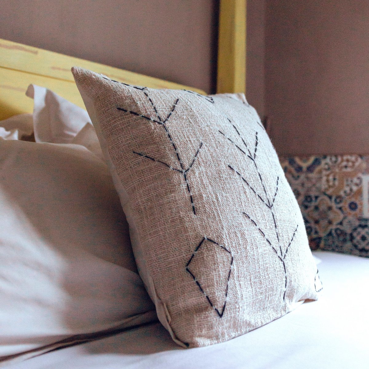 Handwoven Pillow Case SERAJA 40x40 or 50x50 cm Decorative Cushion Cover Sofa Cushion Made of Cotton - LUXONAS HOME