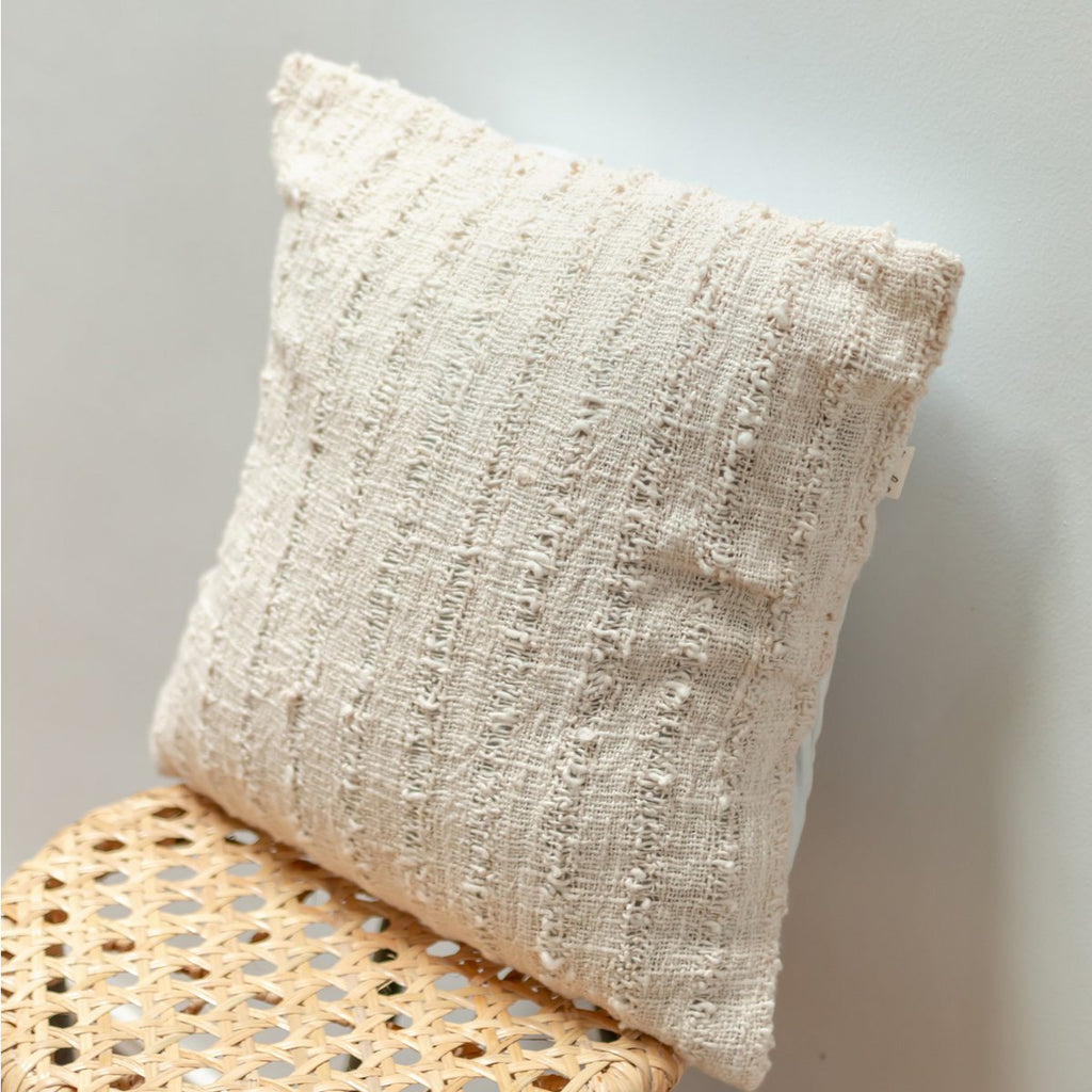 Handwoven Pillowcase 40x40 cm or 50x50 cm | Decorative Sofa Cushion Cover RAHAYU | Cotton - LUXONAS HOME