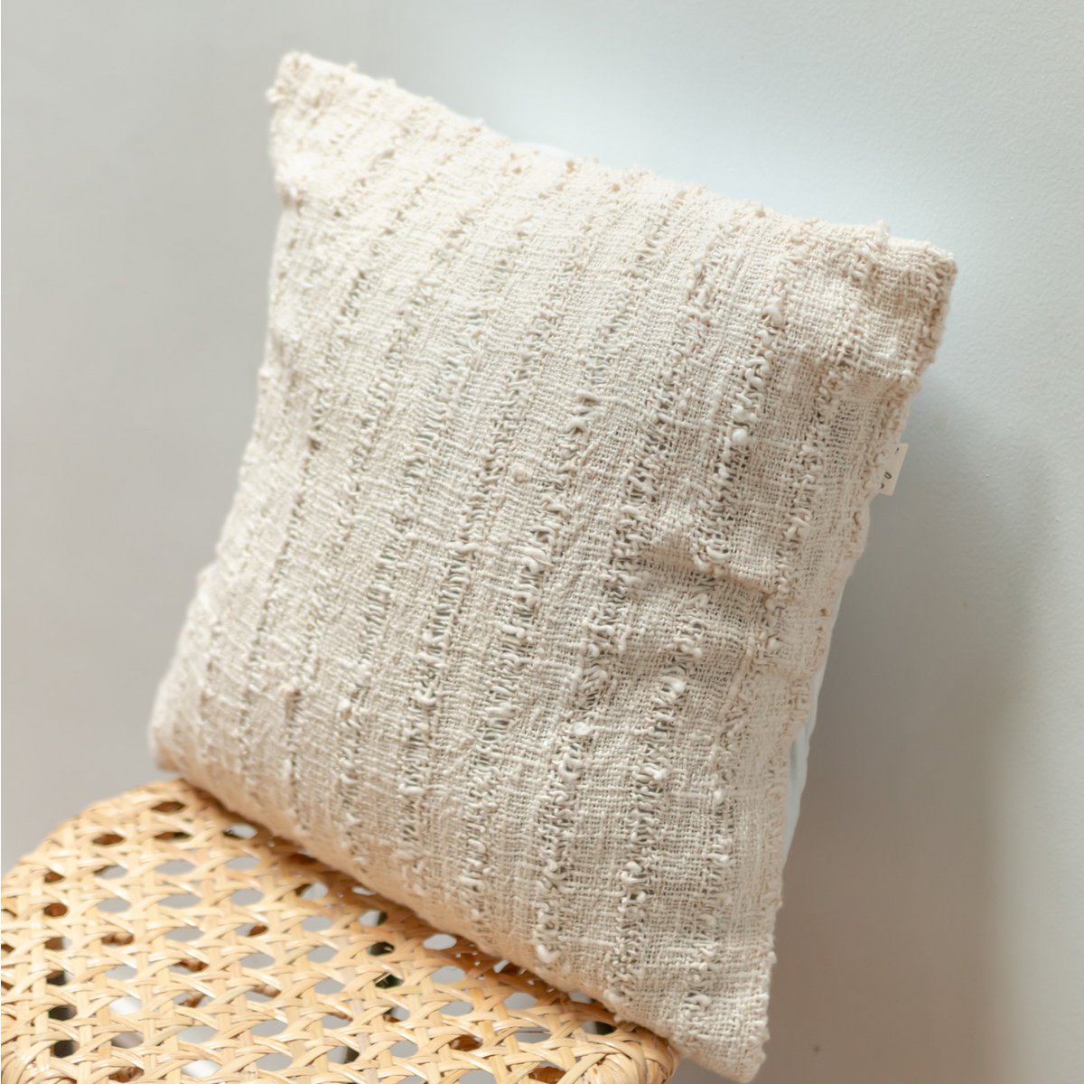 Handwoven Pillowcase 40x40 cm or 50x50 cm | Decorative Sofa Cushion Cover RAHAYU | Cotton - LUXONAS HOME