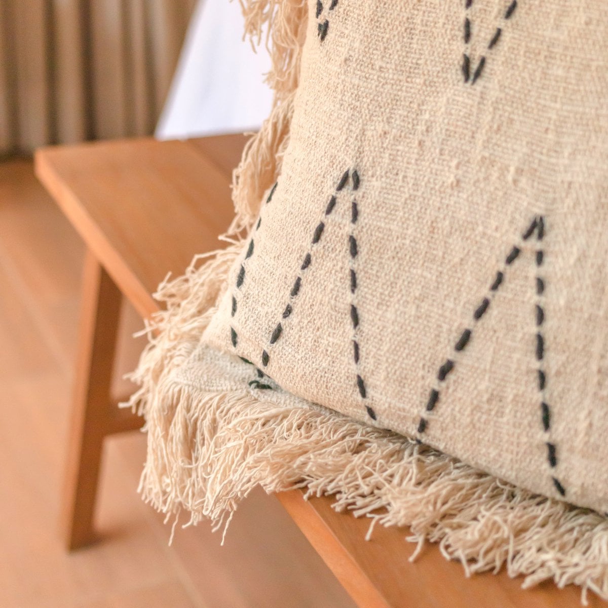 Handwoven Pillowcase 40x40/50x50 cm | Decorative Cushion | Sofa Cushion PITU Made of Cotton - LUXONAS HOME