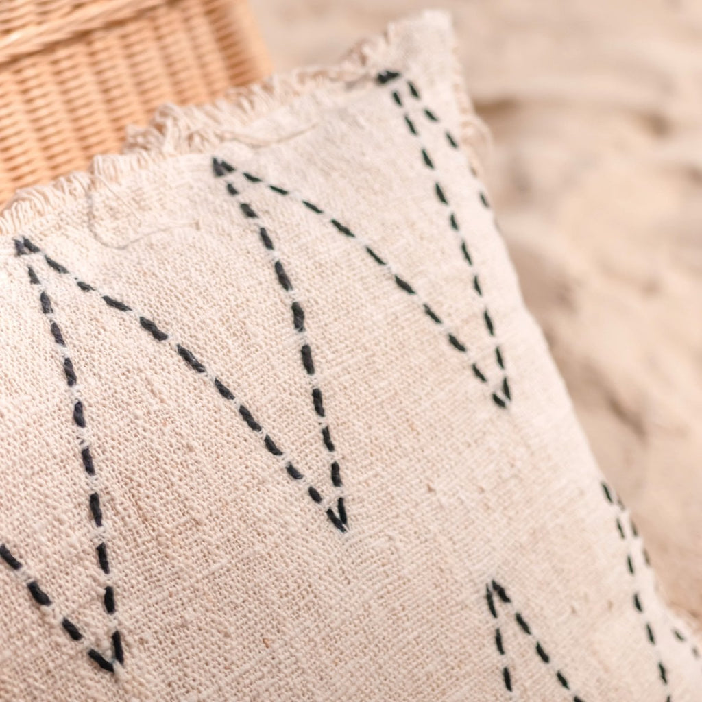 Handwoven Pillowcase 40x40/50x50 cm | Decorative Cushion | Sofa Cushion PITU Made of Cotton - LUXONAS HOME