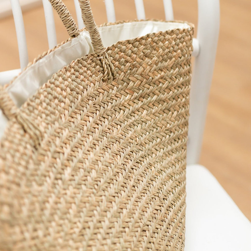 Handwoven Shoulder Tote Beach Bag TAMU made of Seagrass - LUXONAS HOME