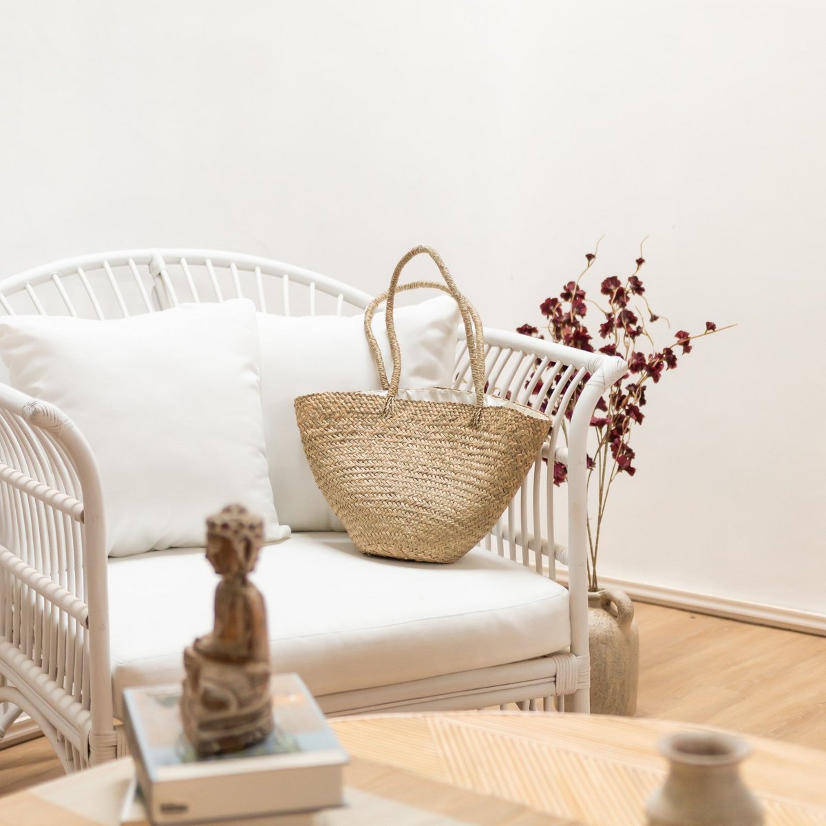 Handwoven Shoulder Tote Beach Bag TAMU made of Seagrass - LUXONAS HOME