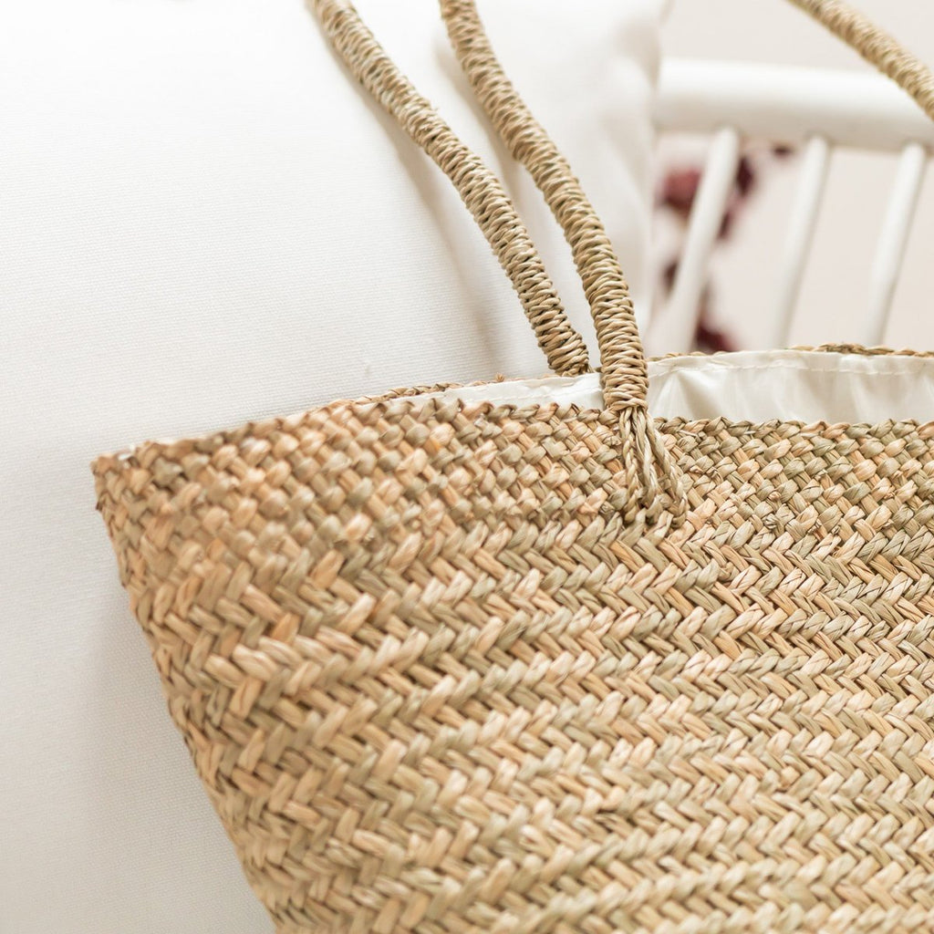 Handwoven Shoulder Tote Beach Bag TAMU made of Seagrass - LUXONAS HOME