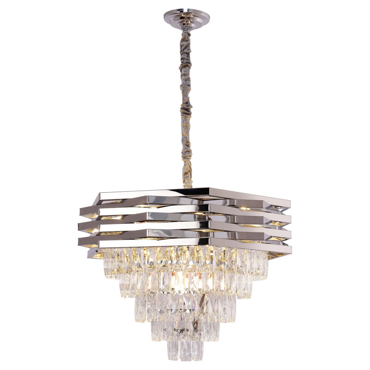Hanging lamp Crystal Chrome | 60cm - LUXONAS HOME