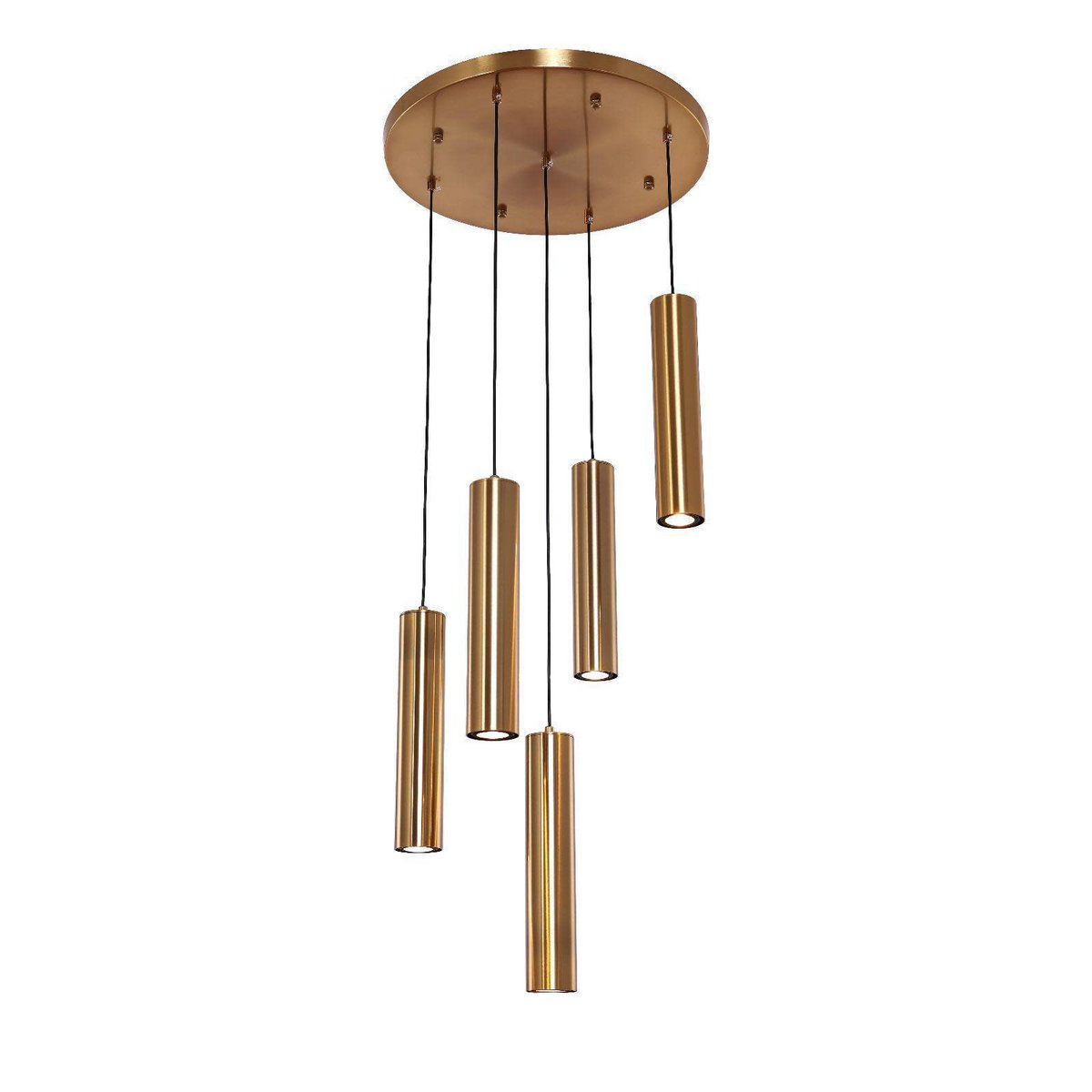 Hanging lamp cylinder 5 | Golden - LUXONAS HOME