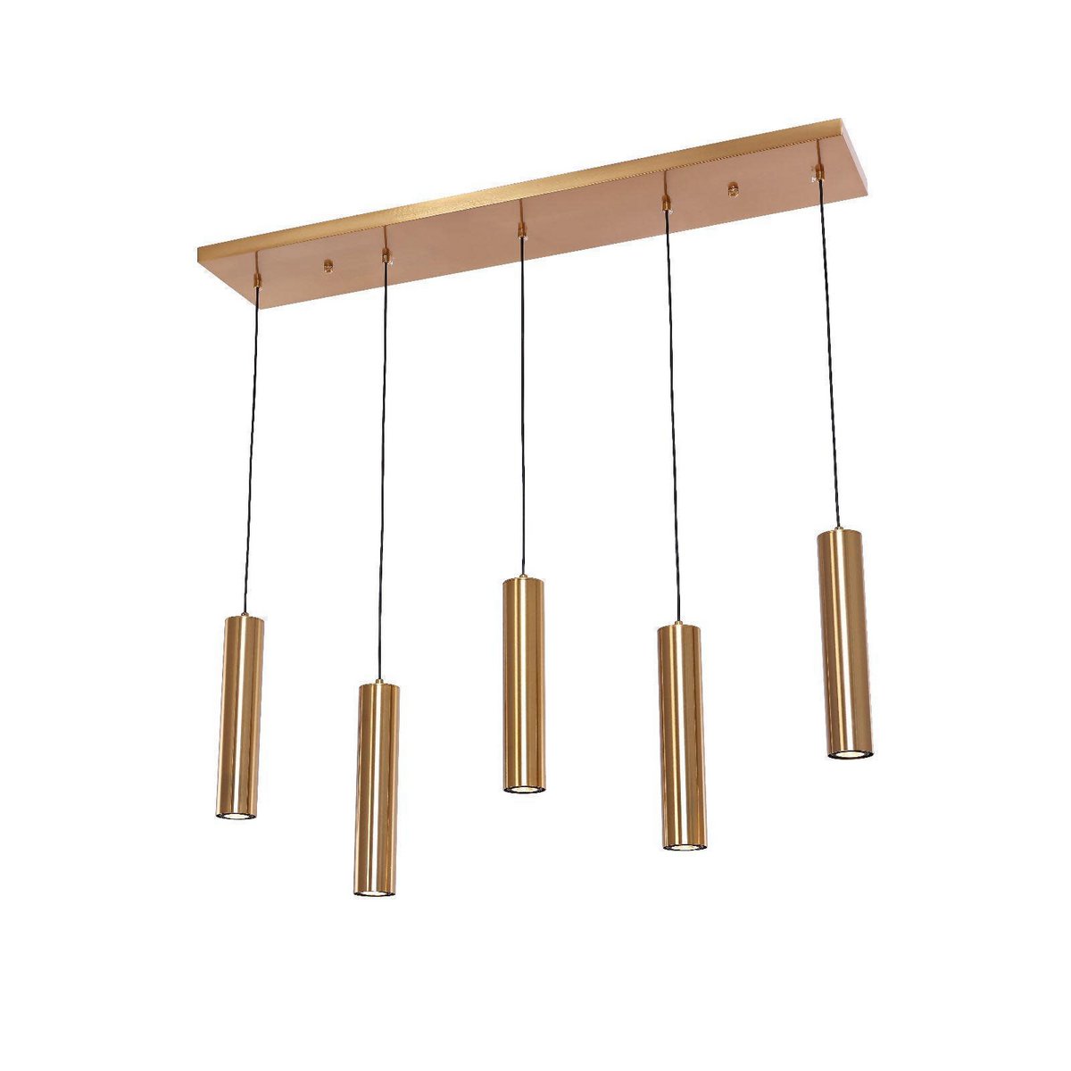 Hanging lamp cylinder dining table 5 | Golden - LUXONAS HOME