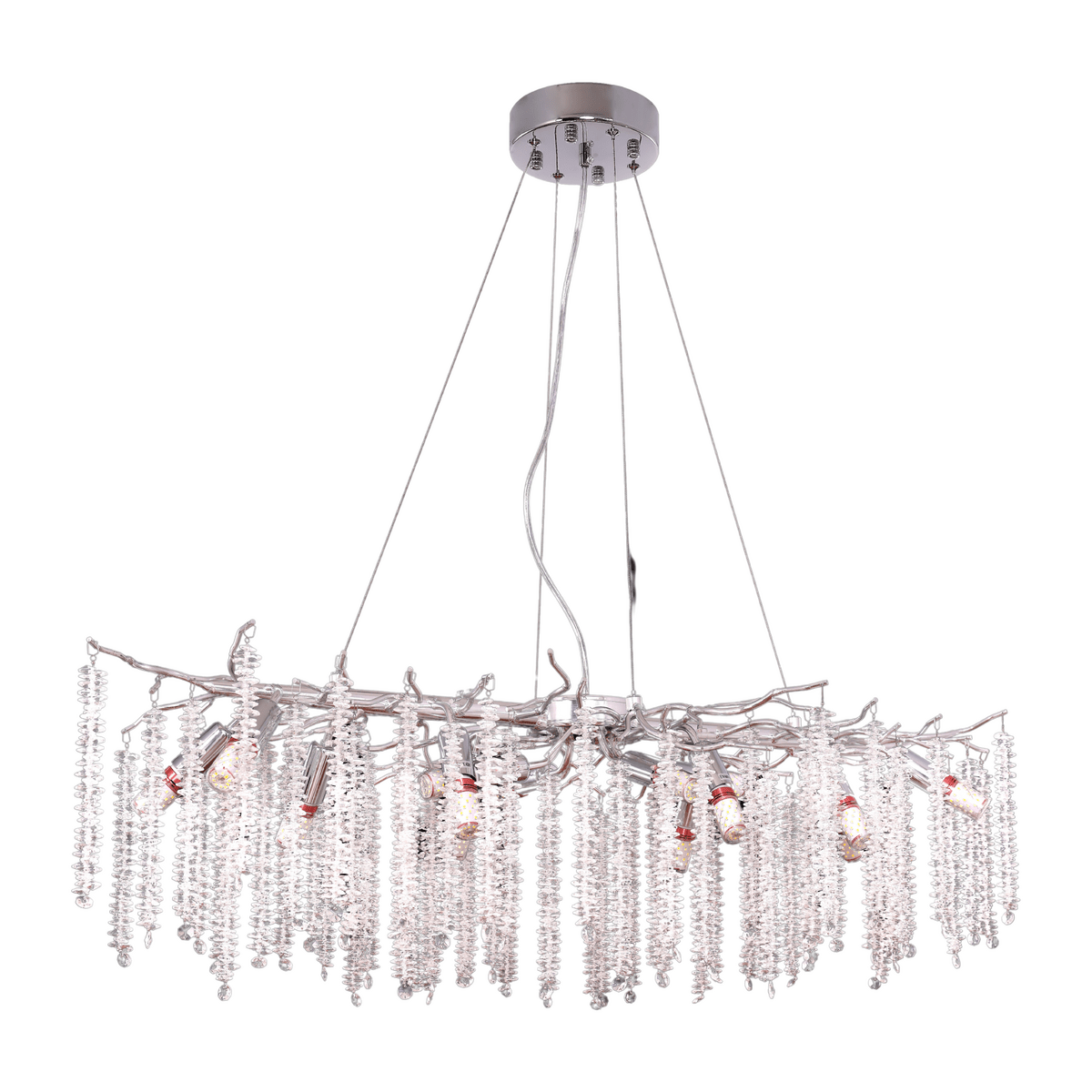Hanging lamp frost silver 100x40cm - LUXONAS HOME