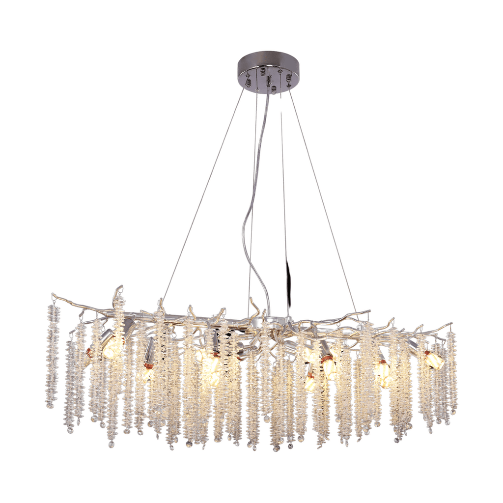 Hanging lamp frost silver 100x40cm - LUXONAS HOME