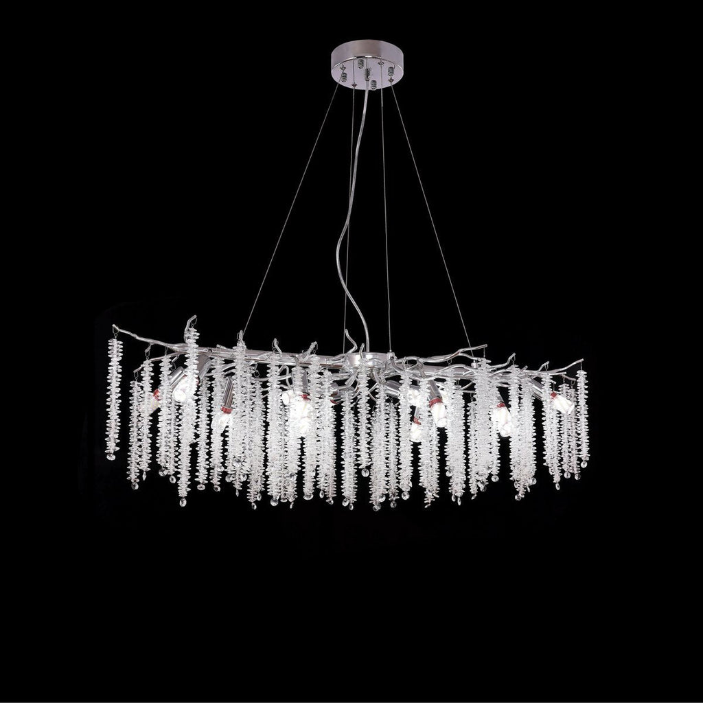 Hanging lamp frost silver 100x40cm - LUXONAS HOME