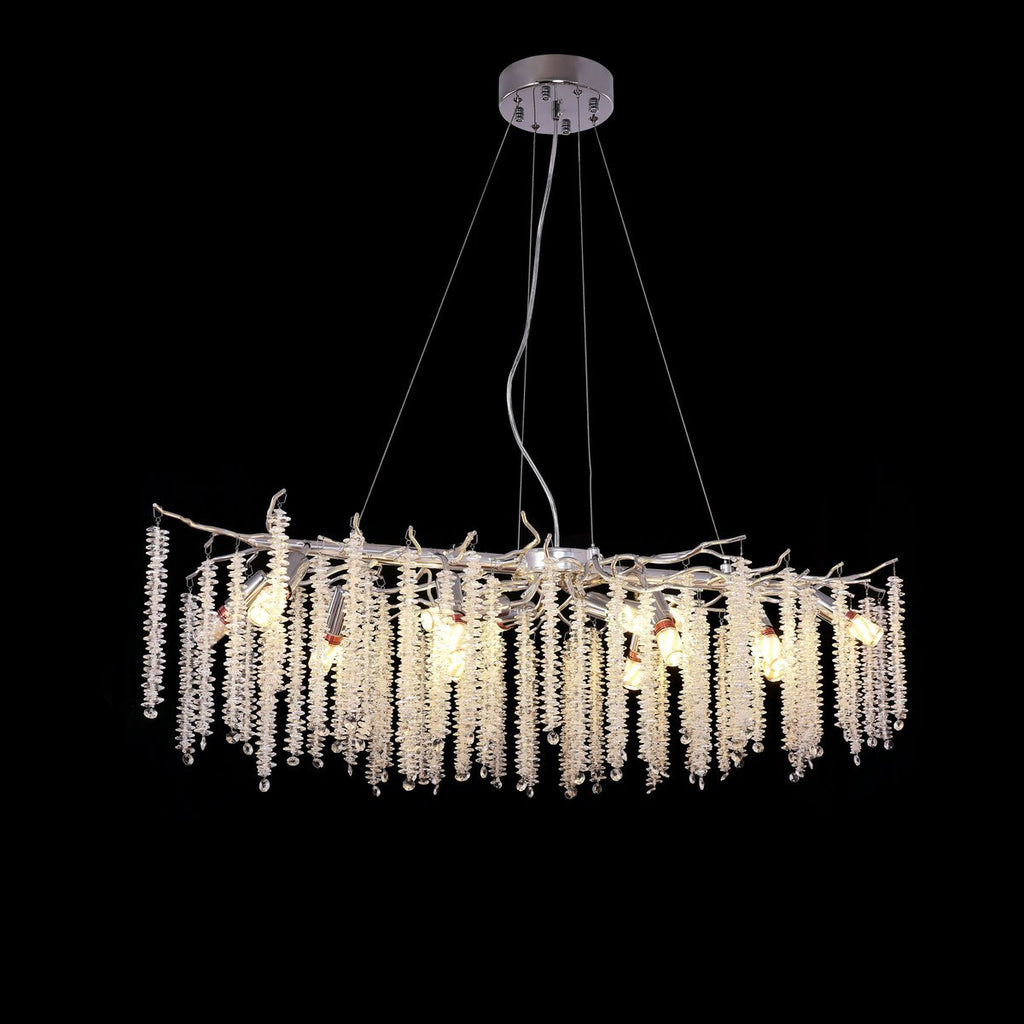 Hanging lamp frost silver 100x40cm - LUXONAS HOME