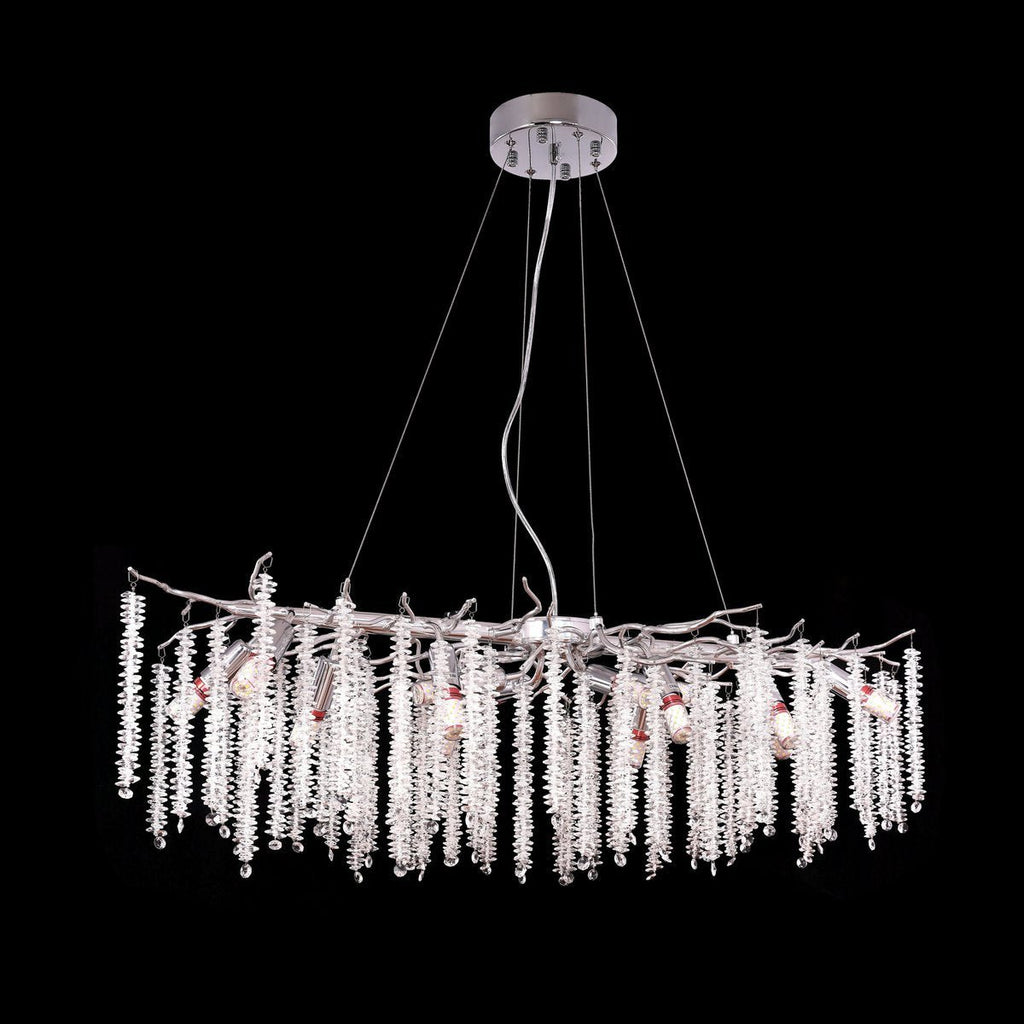 Hanging lamp frost silver 100x40cm - LUXONAS HOME