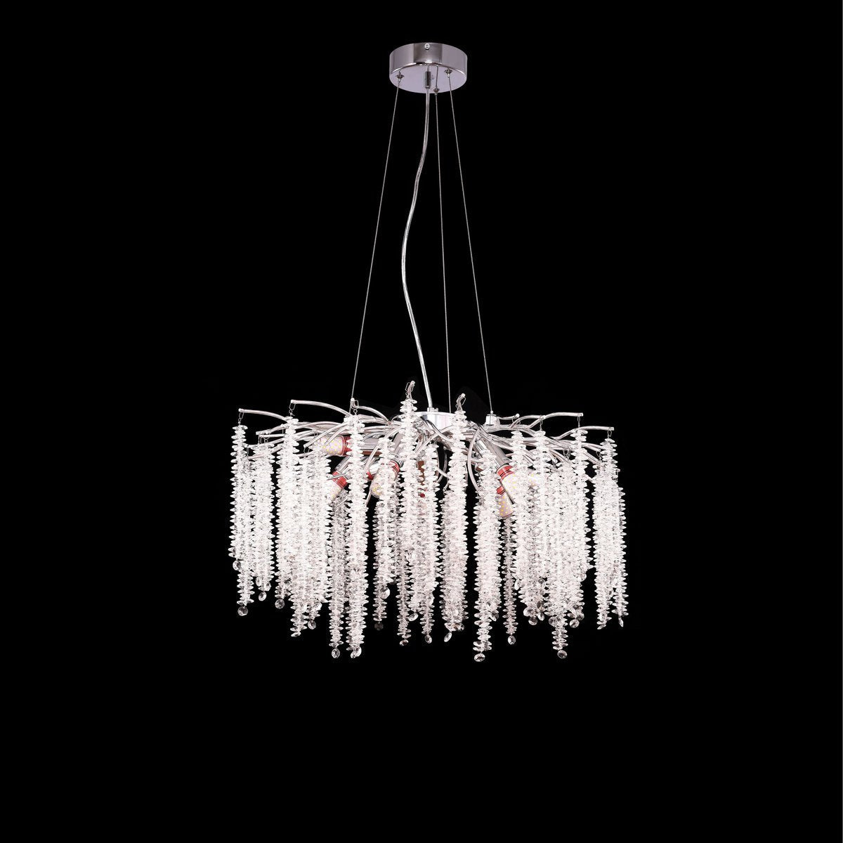 Hanging lamp frost silver 60cm - LUXONAS HOME