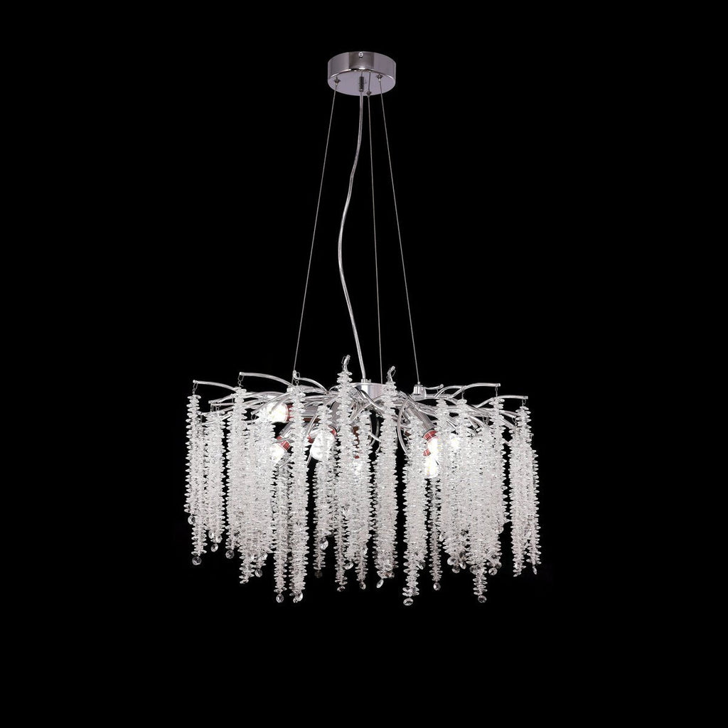 Hanging lamp frost silver 60cm - LUXONAS HOME