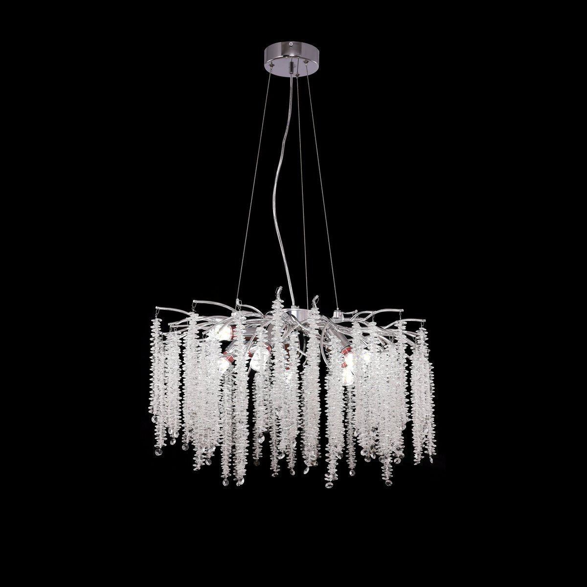 Hanging lamp frost silver 60cm - LUXONAS HOME