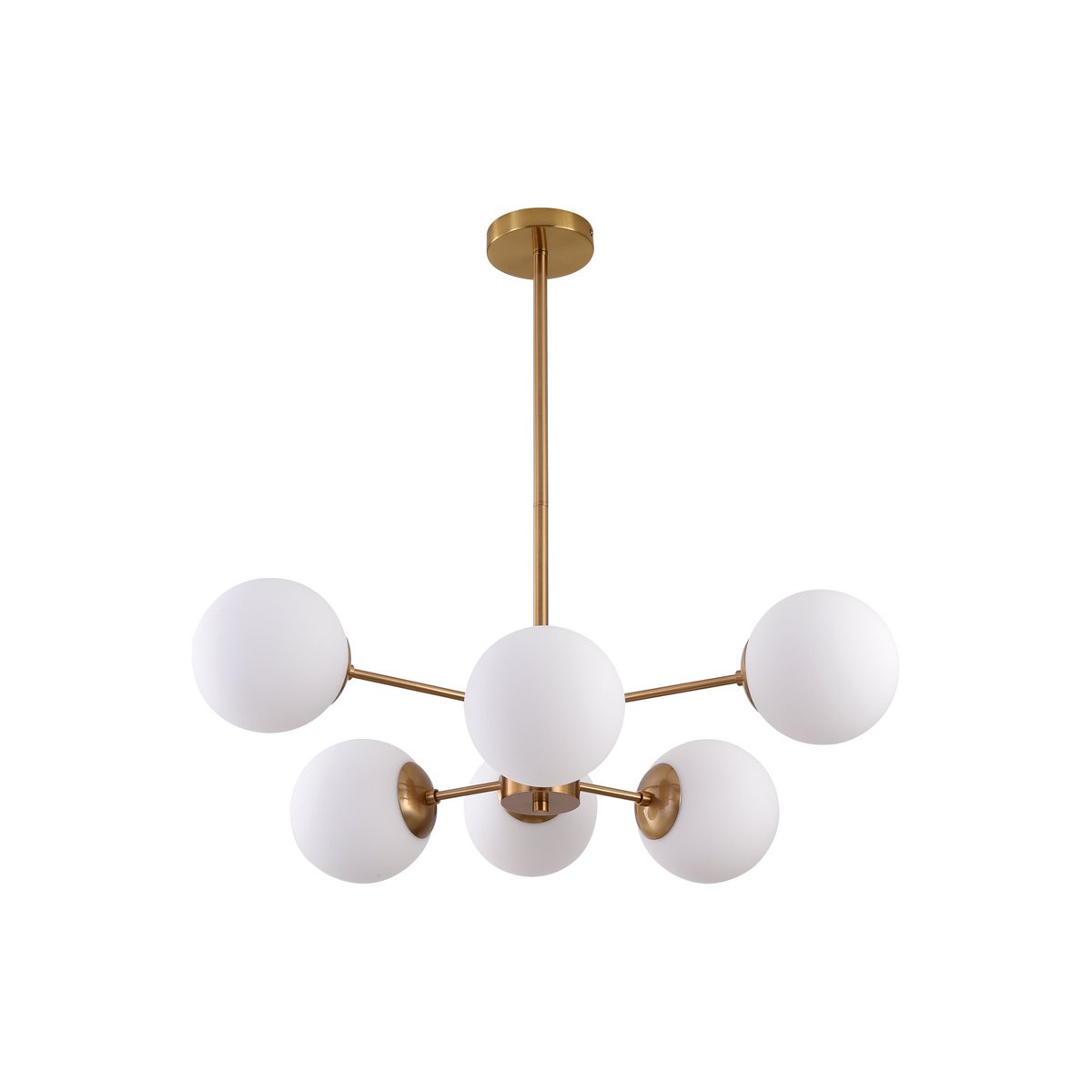 Hanging lamp Gina White Gold 6 - Light - LUXONAS HOME
