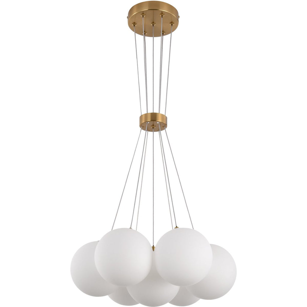 Hanging lamp Jenna White Gold 7 - Light - LUXONAS HOME