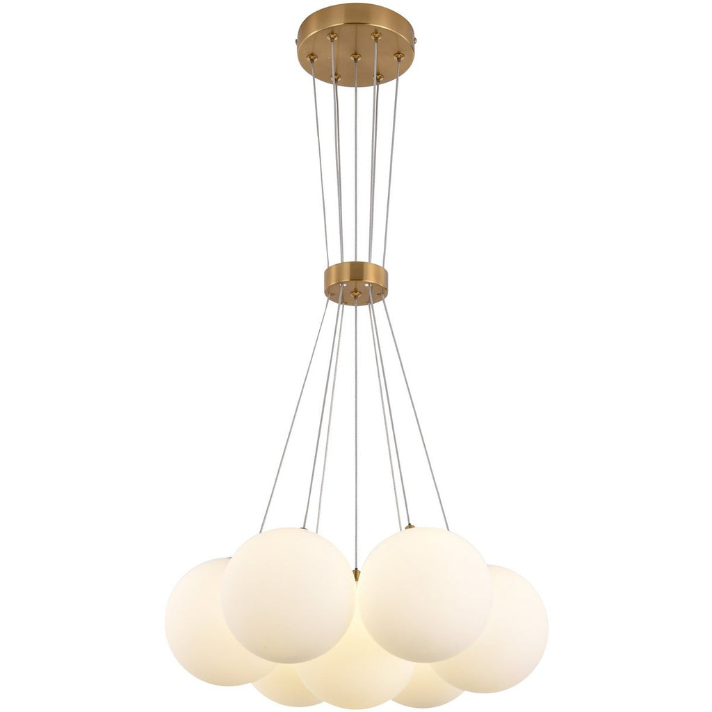 Hanging lamp Jenna White Gold 7 - Light - LUXONAS HOME