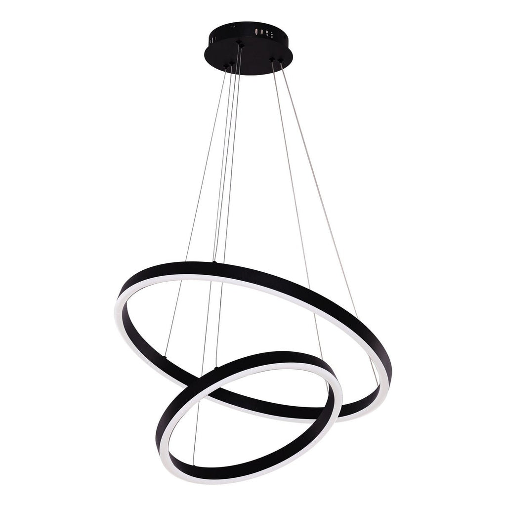 Hanging lamp Neo Black | 2 - ring 40+60 cm - LUXONAS HOME