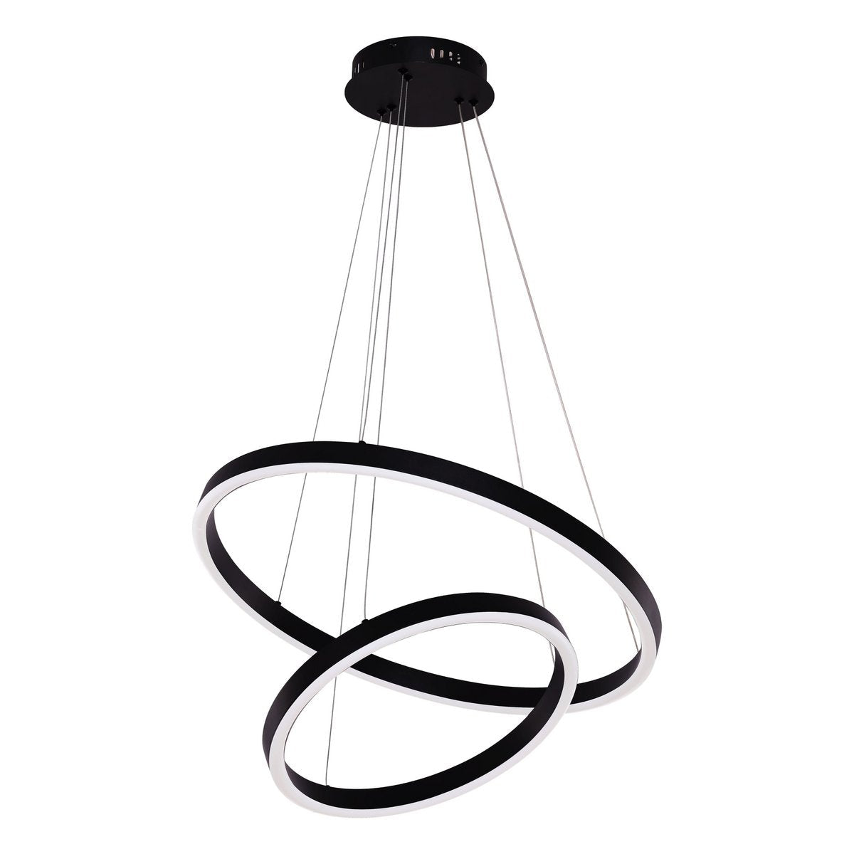 Hanging lamp Neo Black | 2 - ring 40+60 cm - LUXONAS HOME