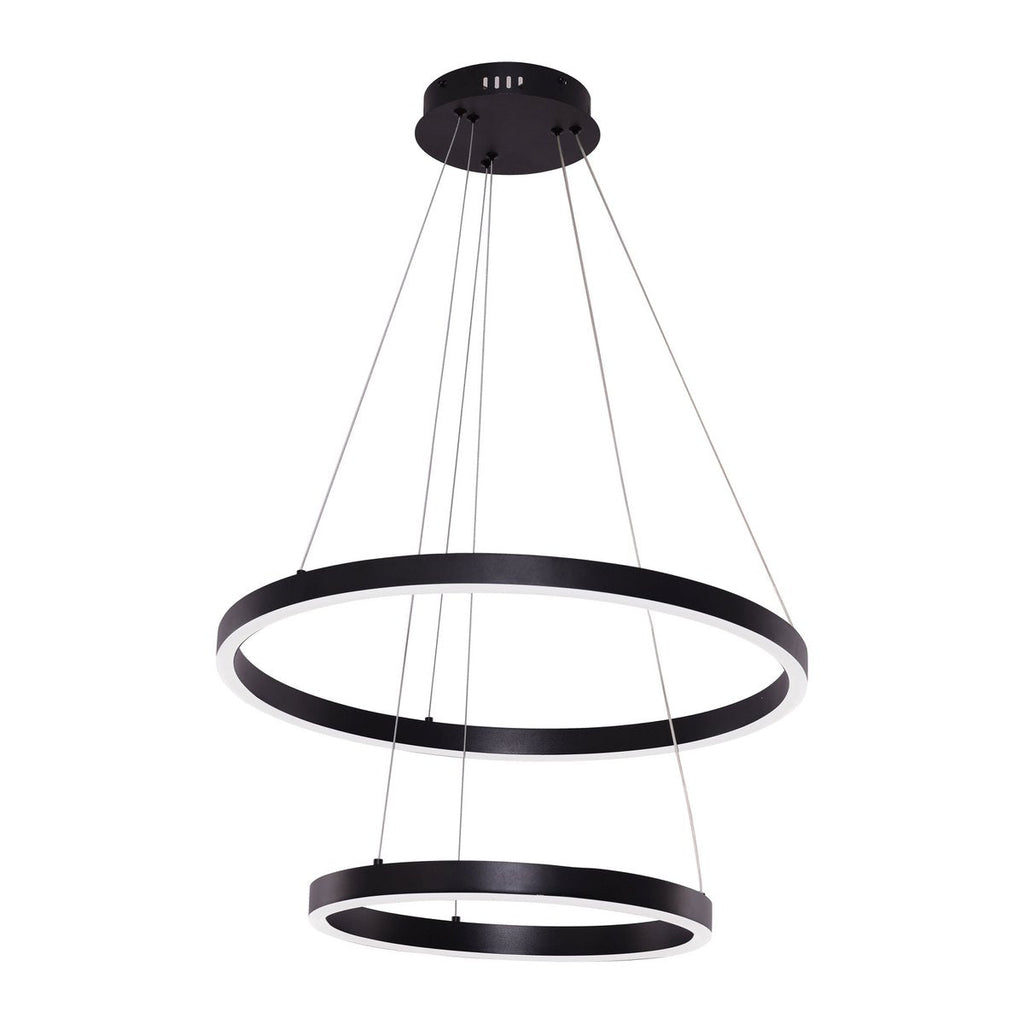 Hanging lamp Neo Black | 2 - ring 40+60 cm - LUXONAS HOME
