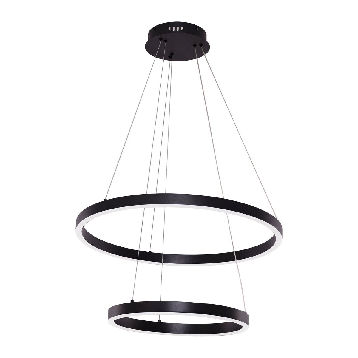 Hanging lamp Neo Black | 2 - ring 40+60 cm - LUXONAS HOME