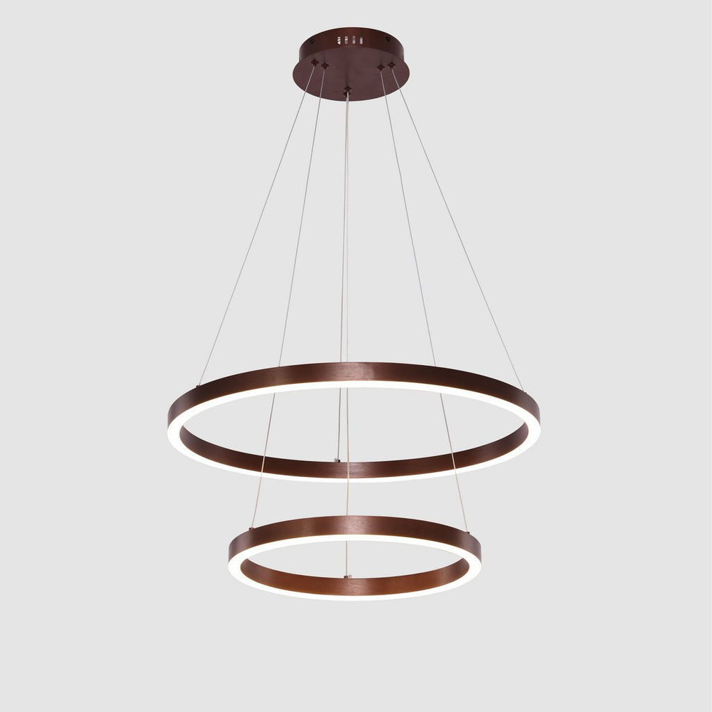 Hanging lamp Neo Coffee | 2 - ring 40+60 cm - LUXONAS HOME