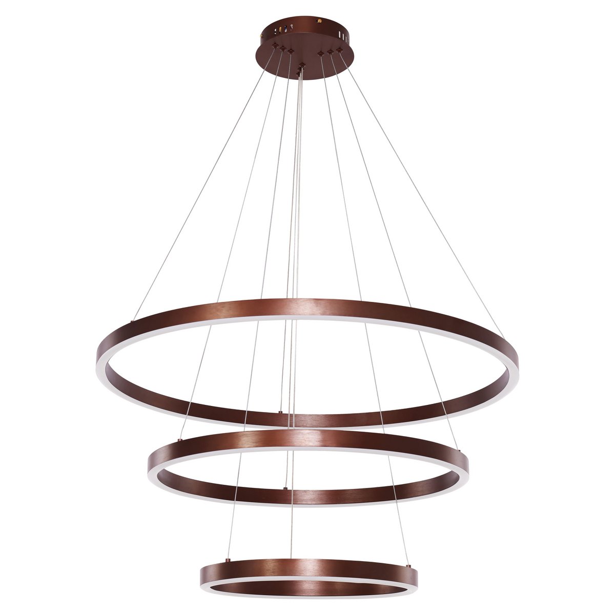 Hanging lamp Neo Coffee | 3 - ring 40+60+80 cm - LUXONAS HOME