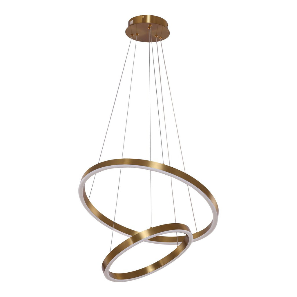 Hanging lamp Neo Copper Gold | 2 - ring 40+60 cm - LUXONAS HOME