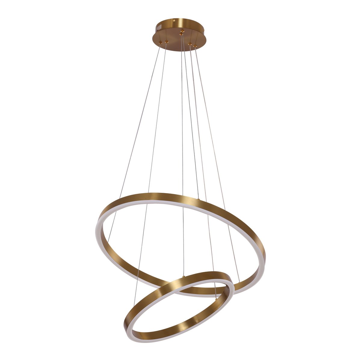 Hanging lamp Neo Copper Gold | 2 - ring 40+60 cm - LUXONAS HOME
