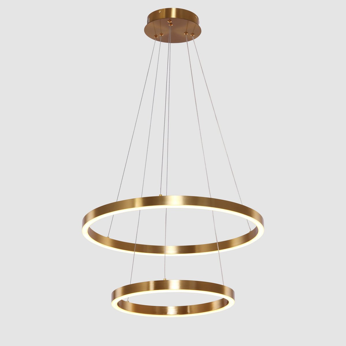 Hanging lamp Neo Copper Gold | 2 - ring 40+60 cm - LUXONAS HOME